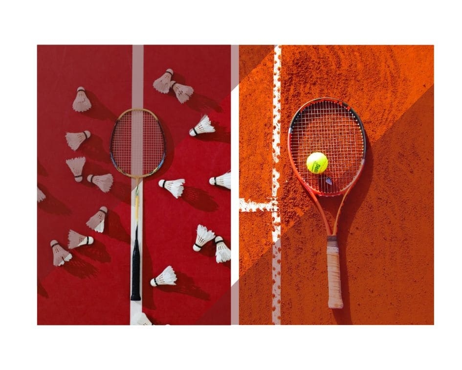 Чим відрізняється теніс від бадмінтону?